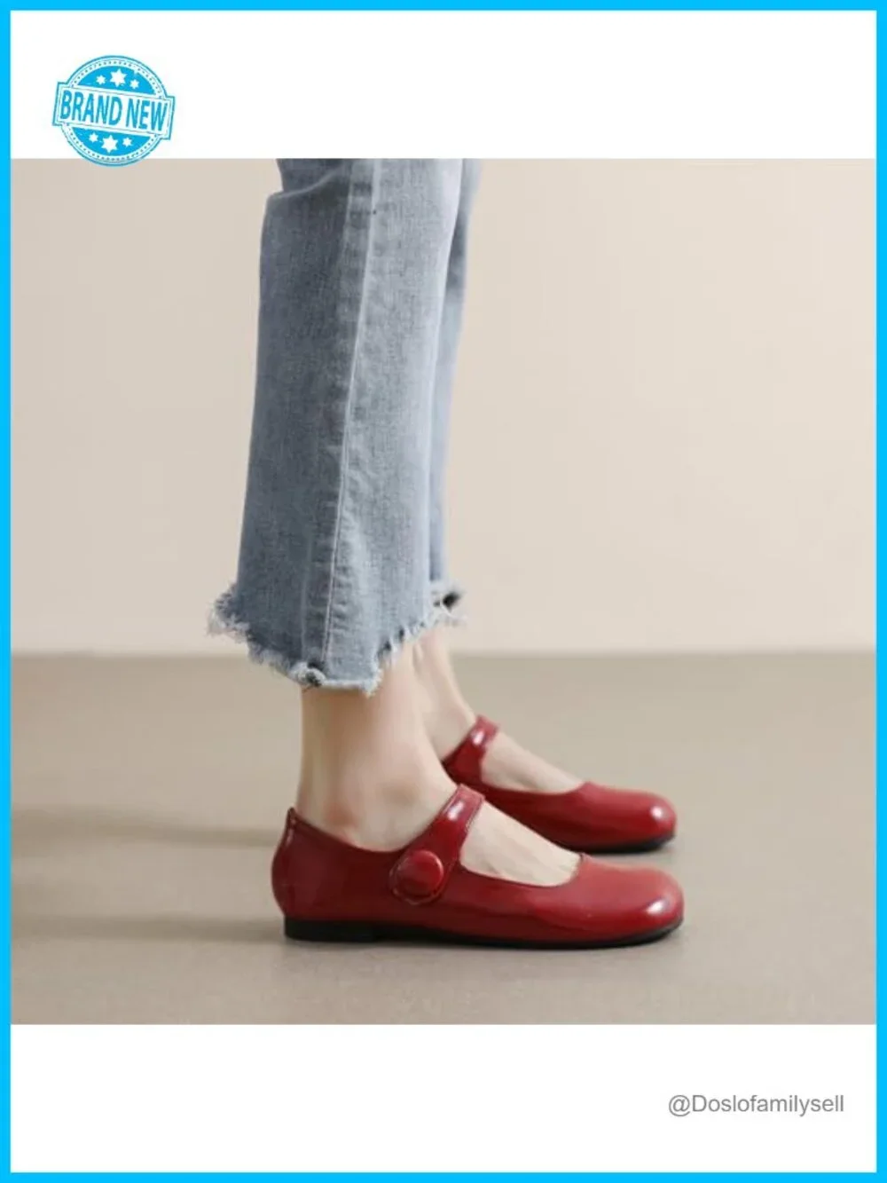 Mary Jane Flats Round Toe Strap Ballet Women Comfortable Shoes